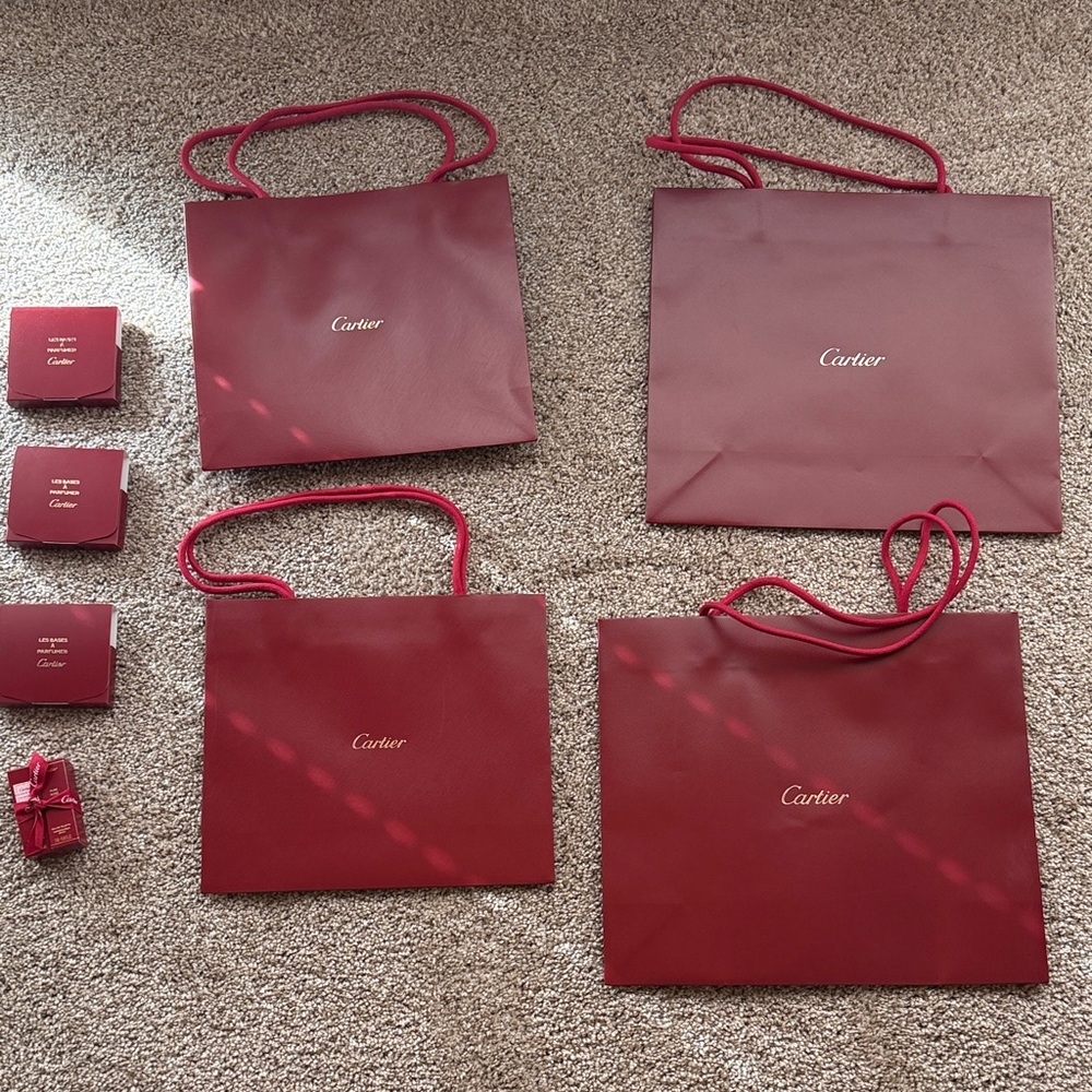 Cartier Shopping Bags and Perfume samples